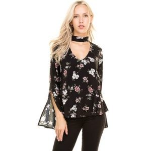 Above and Beyond Choker Neck Top